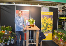 Robin Diertens van BB Plant, dat een assortiment eigen calla-soorten teelt.